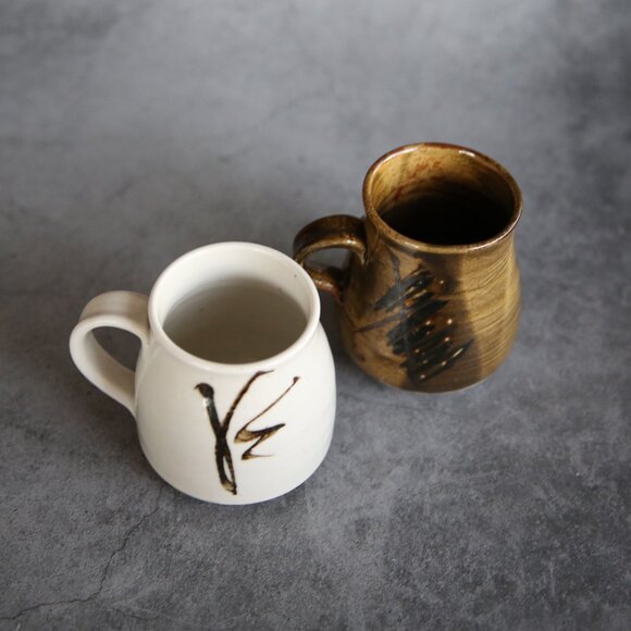 Bogen Signed Artisan Pottery Mugs Cups - Picture 9 of 10